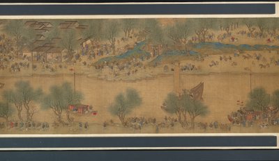 Frühlingsfest am Fluss von Qing Dynasty Chinese School
